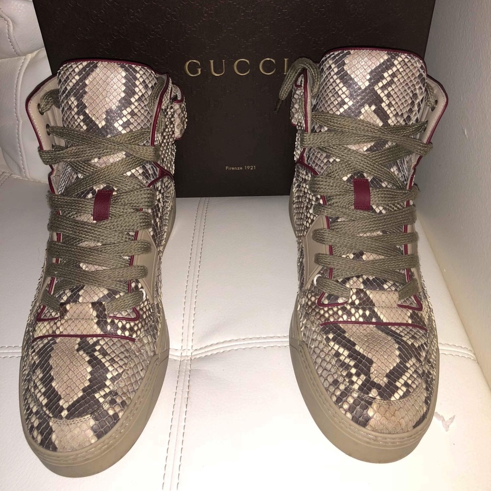 Gucci Snake Skin Designer Sneakers